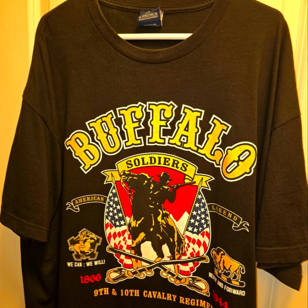 A Buffalo soldier in action. '